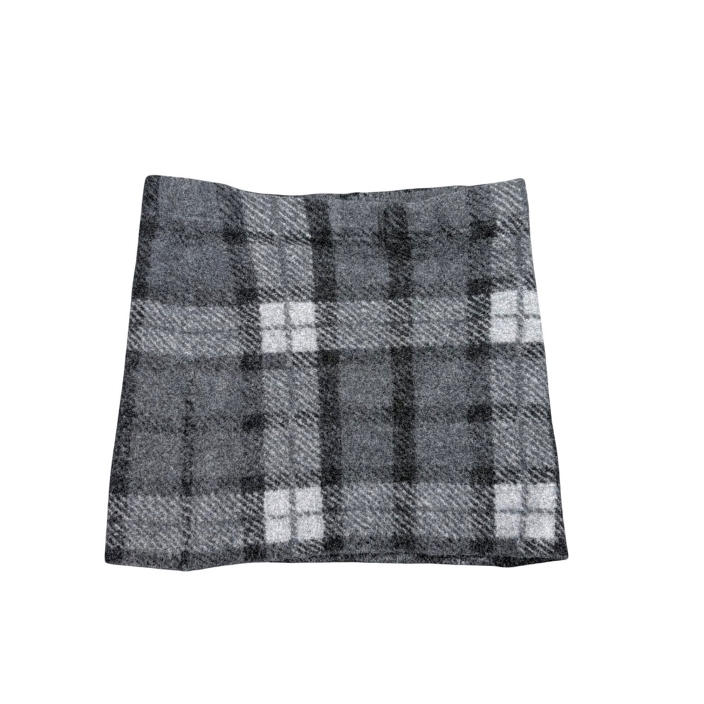 Toad&Co Womens Gray Plaid 100% Wool Mini Skirt Size S/M B'Wool 2.0 Check
